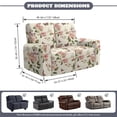 thumbnail image 6 of TSOVTHRID Loveseat Recliner Cover, 6-Piece Non Slip Couch Cover with Elastic Bottom Furniture Protector for Reclining Loveseat, Rose Flower Butterfly Vintage Print, 6 of 7