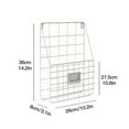 thumbnail image 3 of Newspaper Storage Bookshelf,Iron Grid Book And Magazine Storage Bookshelf Home Wall Decoration Sturdy Construction, 3 of 6