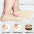 thumbnail image 3 of 1 Pair Sock-Style Metatarsal Pads Ball of Foot Cushions with Gel Pads - Ball of Foot Pain Relief Cushions for Sesamoiditis, Metatarsalgia, Morton's Neuroma, Beige, 3 of 8