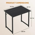 thumbnail image 3 of BestOffice 32 inch Metal Frame Computer Desk, Modern Style, Perfect for Students and Adults (Black), 3 of 7