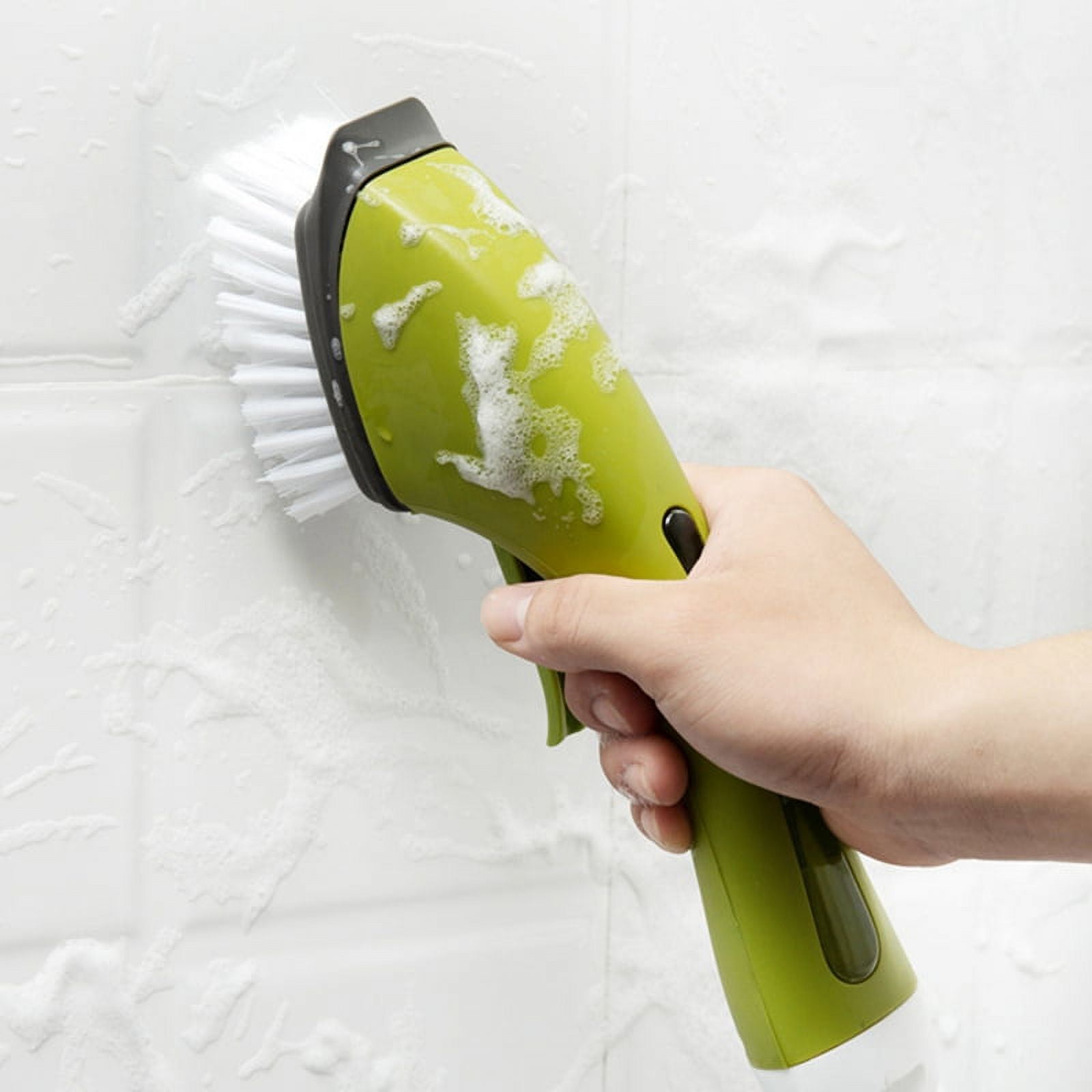 Kitchen Cleaning Brush Handheld Water Spray Scrub Brush Dish Brush with  Handle