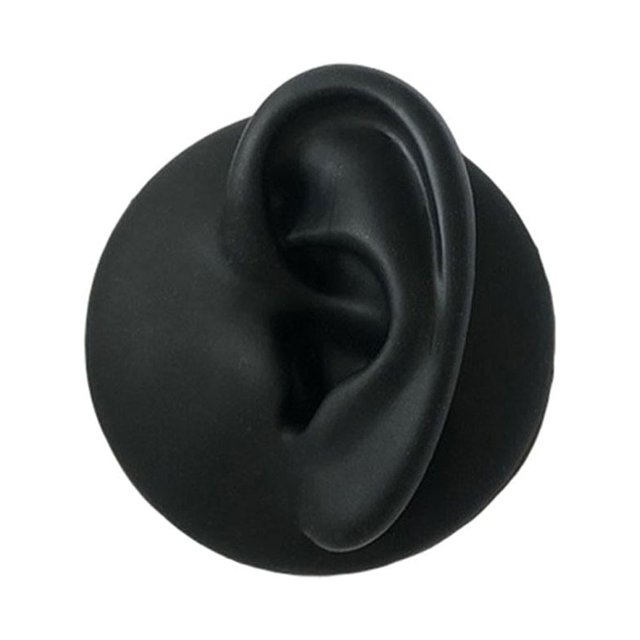 Modelo de oreja de simulación de silicona Negra Sunnimix Para exhibición de Joyas