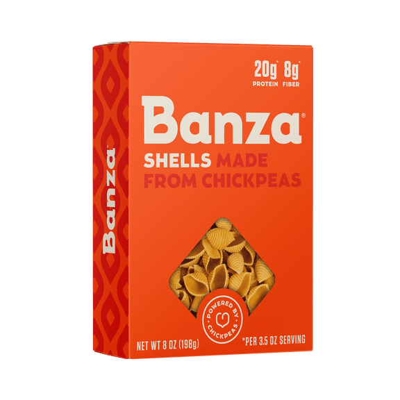 Pack of 6, Banza Shells Made from Chickpeas, 8 oz