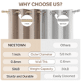 thumbnail image 4 of NICETOWN Living Room Curtain Rod, Adjustable-Length Wood-Grain Style Bedroom Curtain Rod, 72–144 Inches, 4 of 7
