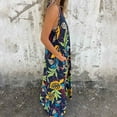 thumbnail image 4 of Generic Sleeveless Tank Dress for Women Casual V Neck Loose Cute Print Dresses Trendy Flowy A-Line Beach Dress with Pocket, 4 of 7