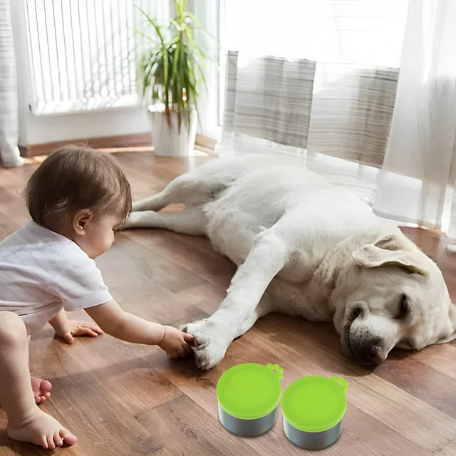 Transemion 2x Pet S Food Fresh Universal Can Toppers Safe And Practical Solution Multi-functional Durable grassi green 1Set