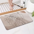 thumbnail image 4 of Brown Boho Line Art Plant Pattern Bathroom Rugs Mat,Non Slip Microfiber Bathroom Rug,Rubber Backing,Soft Bathroom Mats for Bathroom Floor,Tub and Shower,17x27in(43x68cm), 4 of 5