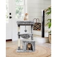 thumbnail image 6 of Small Cat Tree for Indoor Cats, Activity Cat Tower with Scratching Post for Kittens, Modern Cat Furniture with Basket & Hanging Ball for Play Rest, 6 of 7