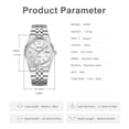 thumbnail image 3 of SKMEI Watch for Men Stainless Steel Waterproof Analog Quartz Mens Watches Business Date Luxury Casual Wrist Watch, 3 of 9