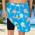 thumbnail image 3 of Kcolen Boys Swim Trunks with Compression Liner Toddler Swimsuit Boy Swim Shorts Bathing Suits Boxer Brief Swimming Trunks, 3 of 5