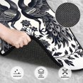 thumbnail image 3 of Zufioo Artistic Black White Peacocks Print Car Floor Mats Four-piece Set, Car Interior Accessories - Corrosion-resistant, Non-Slip, Suitable for Cars, Trucks, Vans, 3 of 7