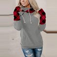 thumbnail image 3 of Blouse Femme Multiple Tailles Aguichant Fluide Nature avec Poche Imprimée Manches Longues 100 % Polyester (Gris, P), 3 of 4