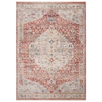 SAFAVIEH Kenitra Jermaine Oriental Polyester Area Rug, Pink/Grey, 10' x 14'