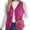 Hot Pink, variant on Warm Quilted Vest Lined Short Sleeveless Jacket for Women â Collarless Button-Down Cropped Winter Warm Casual Outwear with Side Pockets, Quilting, 2025 Style