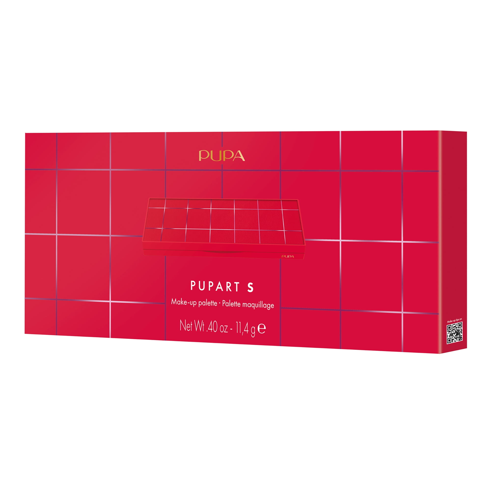 Pupa Milano Pupart S Make-Up Palette, Girls Makeup Kit, 003 Red, 0.4 oz