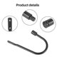thumbnail image 5 of Curtain Holdback, Wall Mounted Curtain Tieback Hooks, Metal Decorative Window Drapery Holder Curtain Hook, 5 of 5