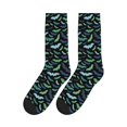 thumbnail image 5 of Crew Socks for Women Men, blue green bats cool  Moisture Running Athletic Football Striped Socks Cushion Tube Socks, 5 of 7