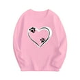 thumbnail image 2 of Riecok Hoodie for Toddler Girl Kids Sweatshirt Long Sleeve Crewneck Casual Comfy Prints Pullover Spring Sports Shirt Trendy Outfits Sweatshirt Older Children Pullover Pink 2-3 T, 2 of 4