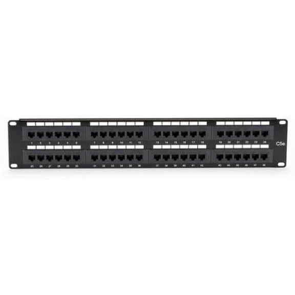 Black Box CAT5e 48-Port Value Line Patch Panel, 2U (JPM5E48A)