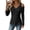 Black, variant on Women Blouse Cold Shoulder Long Sleeve Pockets Casual Loose Fit Solid Top Streetwear Fall Winter Outerwear