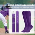 thumbnail image 7 of JASGOOD Baseball Belt and Socks Combo Set for Youth Adult Breathable Softball Socks and Adjustable Elastic Belt, 7 of 7