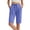 Blue plus size bermuda shorts a1, variant on Cagogo Women Plus Size Elastic Waist Bermuda Shorts Casual Loose Fit Shorts with Pockets Summer Travel Lounge Pants Beach Trousers, Purple XL