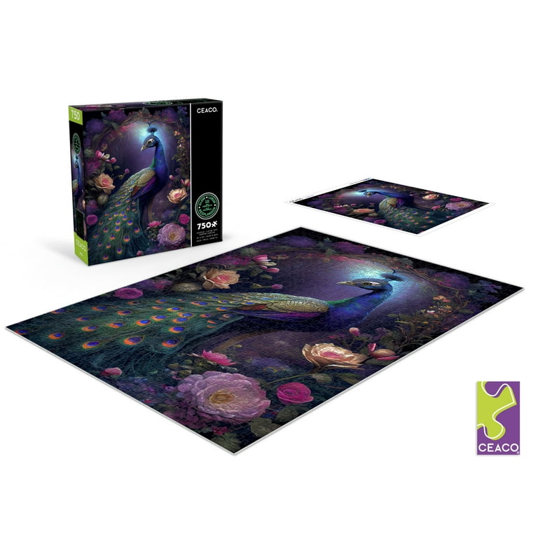 Ceaco Peacock Glow (JK Stewart) 750 Piece Interlocking