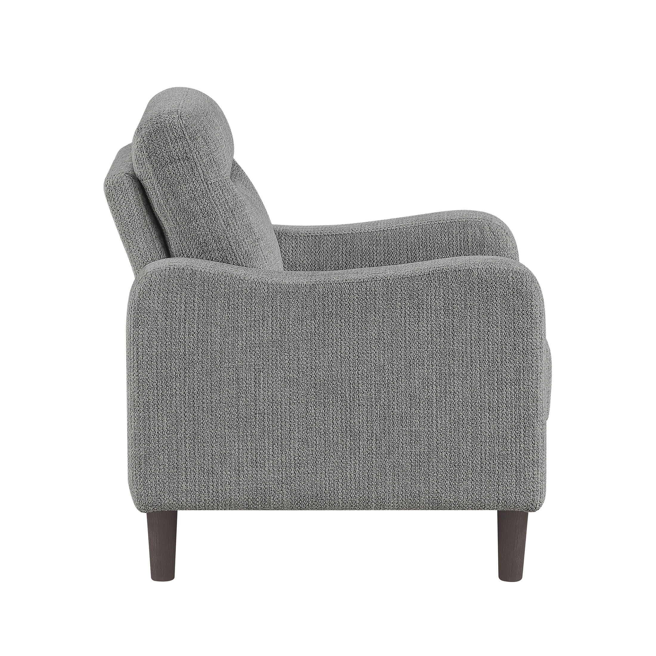 OakvillePark Ravello Chenille Chair with Sloped Track Arms, Gray