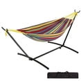 thumbnail image 1 of Hamaca con Soporte – Tela Transpirable Acolchada – Diseño Ergonómico – 6 Alturas Ajustables – Anillo Reforzado – Patio, Jardín, Balcón y Jardín Trasero, 1 of 10