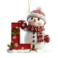 thumbnail image 2 of Herunwer Snowman Christmas Ornaments, Cute Christmas Tree Letter Decoration Personalized Hanging Pendant, Indoor DIY Hanging Xmas Ornament, 2 of 9