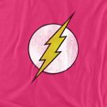 thumbnail image 2 of DC Flash Flash Logo Distressed Women's T Shirt, Hot Pink, 2X-Large, 2 of 6