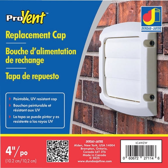 Dundas Jafine Provent Exhaust Cap LC4WZW - White, 4 In - 4 Pack