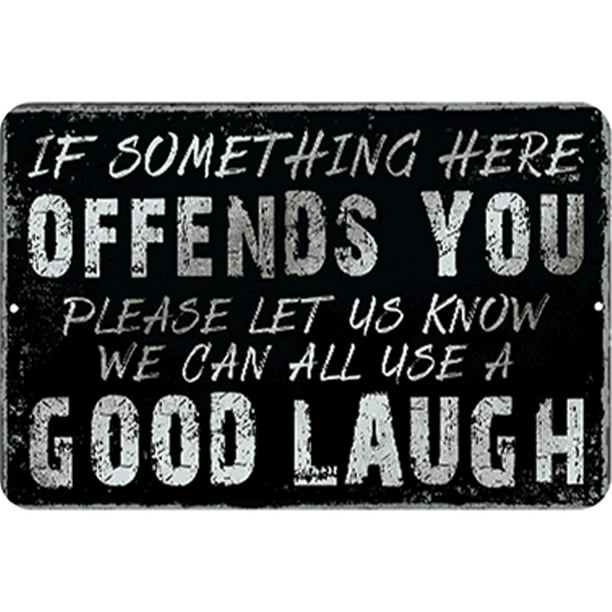 Placa Metal Vintage Good Laugh Pintura Hierro Rectangular Arte La Pared Decor40x30cm