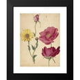 thumbnail image 2 of Jacques Le Moyne de Morgues 19x24 Black Modern Framed Museum Art Print Titled - A Sheet of Studies with French Roses and an Oxeye Daisy (ca 1570), 2 of 5