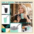 thumbnail image 2 of 3oz Petite Mini Stainless Steel Tumbler with Straw, Small Capacity Fashionable Sips Mug for Espresso or Juice, Durable Insulated Drinkware, 2 of 7