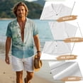 thumbnail image 6 of FOR U DESIGNS Green Tree Leaf Print Matching Couple Outfits Linen-Look Casual Set Men's Button Shirt and Women's Swing Sleeveless Dress, 6 of 7