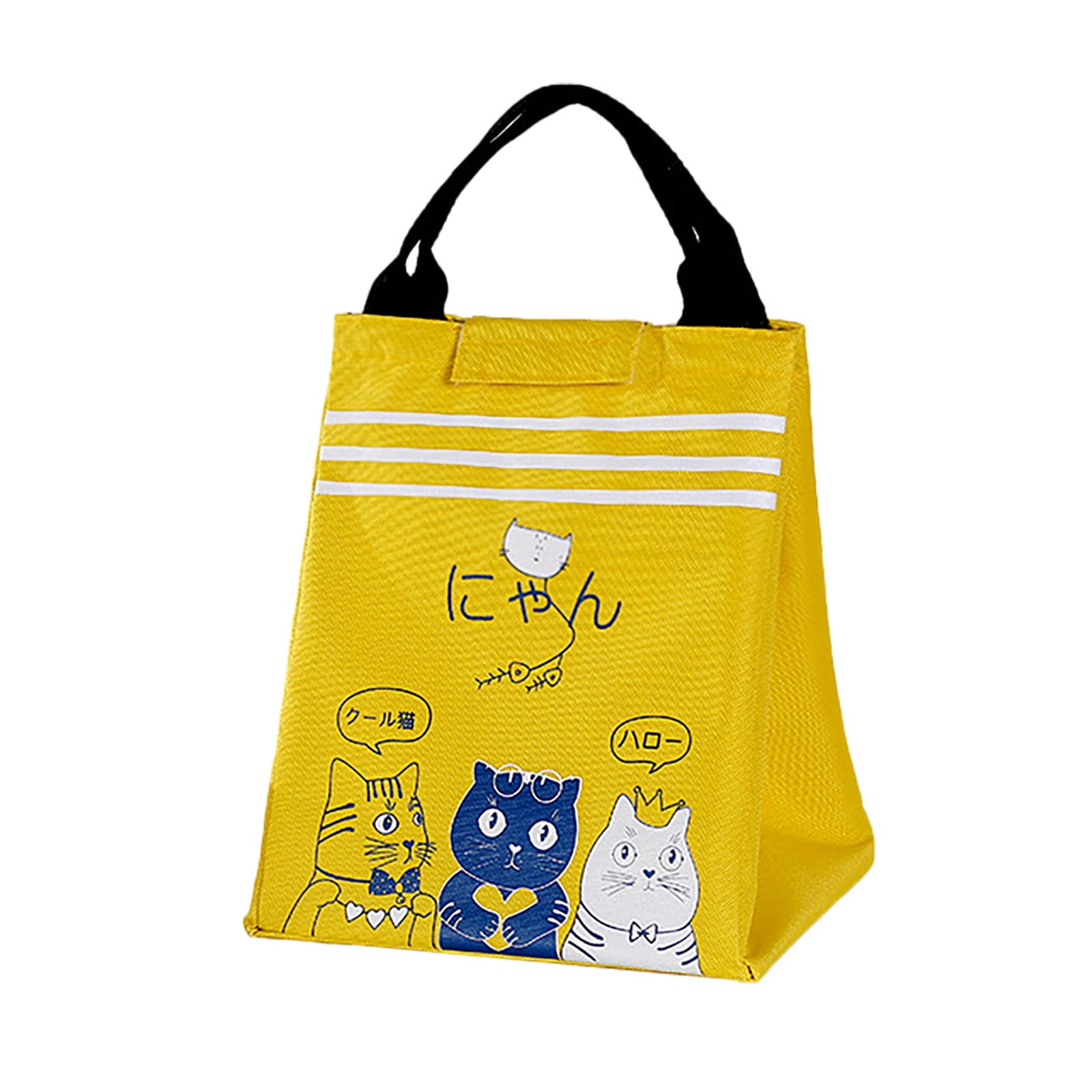 Cute Cartoon Cat Insulated Lunch Bag Thermal Lunchboxes Box School Picnic Travel