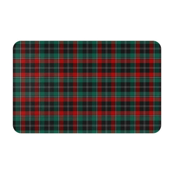 Bathroom Rugs Non Slip Washable - Tartan Plaid Kitchen Mats for Floor, Area Rugs for Entryway Rugs Indoor, Laundry Bathroom Room Door Rug with Rubber Backing 20x31.5in