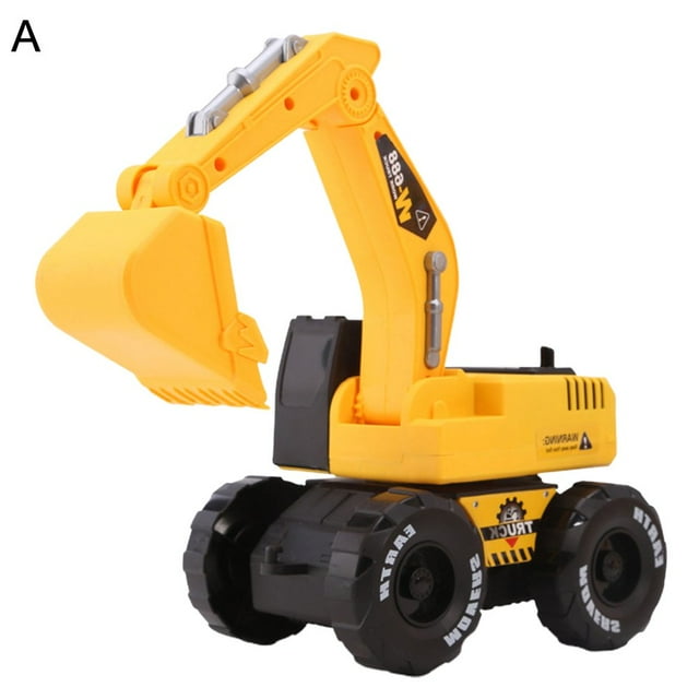 Vehicle Model Hand-eye Coordination Non-Fading Plastic Excavator Toy Vehicle Model for Children