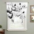 thumbnail image 2 of Chinese Painting Balloon Curtains 63 Inch Length for Living Room/Bedroom, Traditional Culture Cool Bird Tree Branch Rod Pocket Privacy Door Curtains Decorative Tie Up Shade for Window 52"x63", 2 of 8