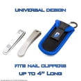 thumbnail image 2 of CM Holster Travel Case for Nail Clippers and Toenail Clippers - Carrying Case with Carabiner and Belt Loop for Fingernail Clippers, Protection for Nail Cutter and Nail Clipper up to 4" - Case Only, 2 of 6
