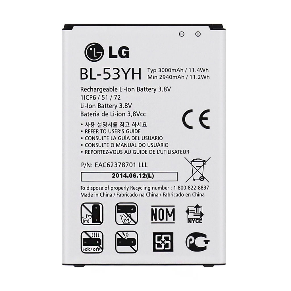 LG G3 Batería Genuino Original BL-53YH VS985 F400 D850 D855 3000mAh Nuevo