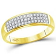 thumbnail image 2 of 14K Yellow Gold His Hers Round Diamond Halo Matching Wedding Set 7/8ctw, Womens Size: 5-10, Mens Size: 7-13, 2 of 4
