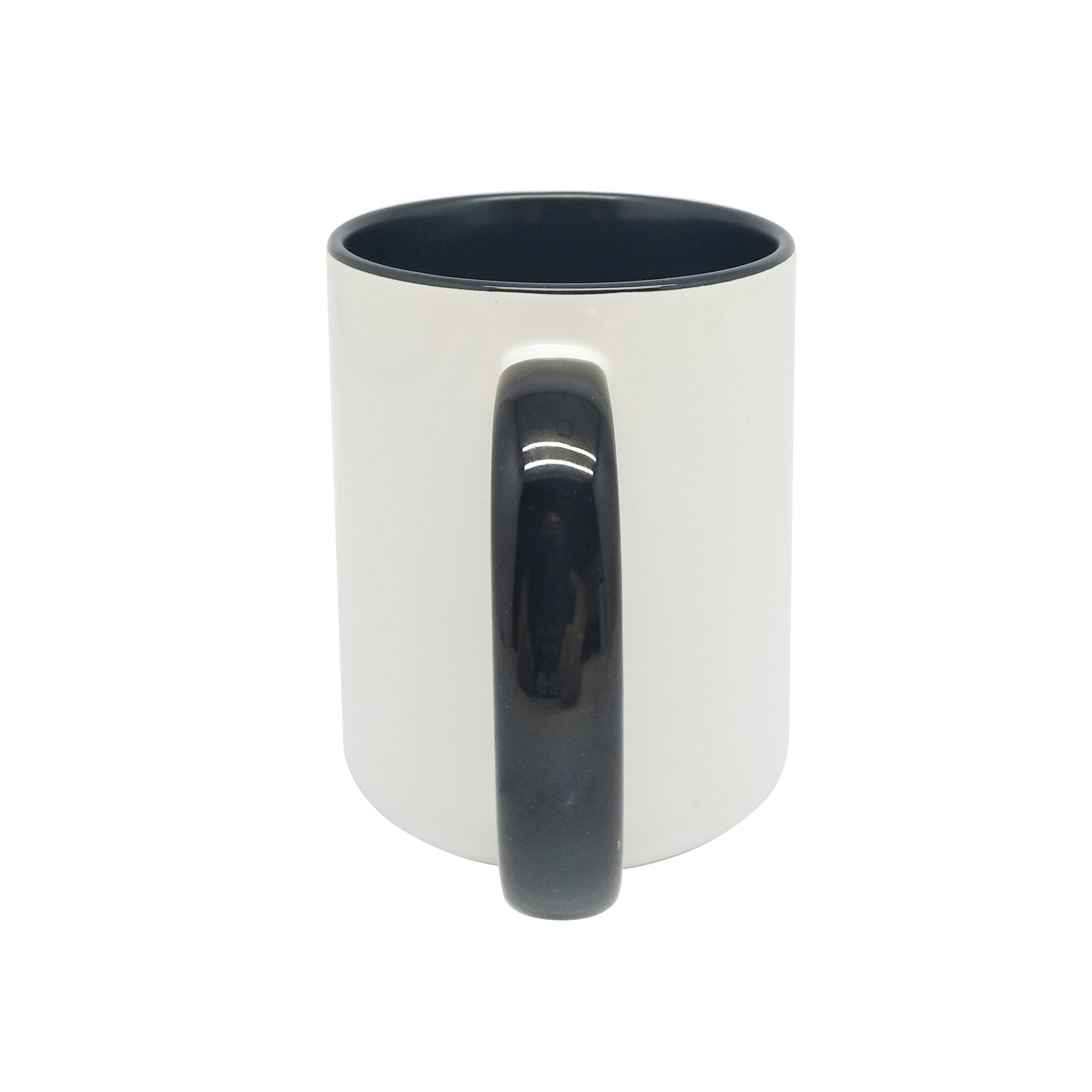 11.8oz Two-Tone Sublimation Mugs by Make Market – White Exterior & Black Interior Ceramic Blanks for Heat Transfer - Personalized Gifts & Custom Drinkware - 6 Pack