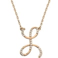 thumbnail image 2 of Personalized Diamond Cursive Initial Pendant Necklace 14k Rose Gold, 2 of 2