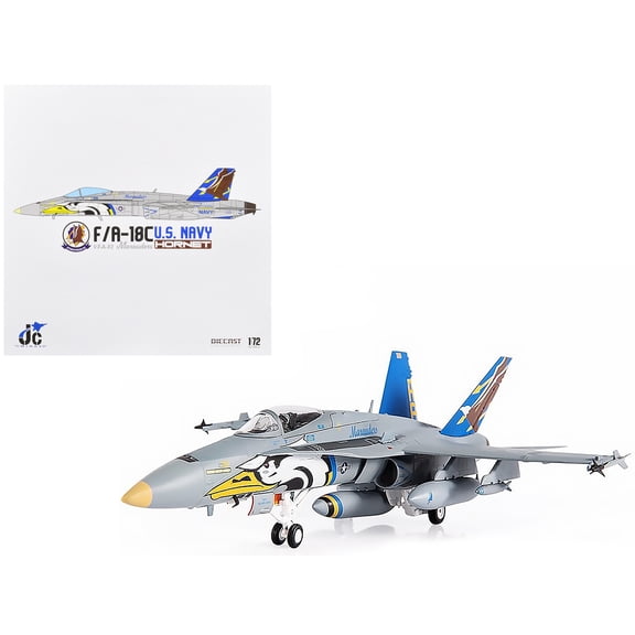 F/A-18C U.S. Navy Hornet Fighter Aircraft "VFA-82 Marauders" with Display Stand Ltd Ed to 600 pcs 1/72 Diecast Model by JC Wings