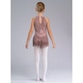 thumbnail image 3 of YiZYiF Kids Girls Shiny Tassel Jazz Latin Dance Dress Leotard Keyhole Back Lyrical Dance Costume Dusty Pink 10, 3 of 7