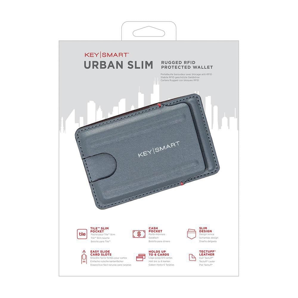 KeySmart Urban Slim Wallet - Grey/Black