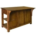 thumbnail image 2 of Pemberly Row 60" Mission 3 Drawer Oak Kitchen Island - Walnut, 2 of 3