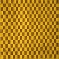thumbnail image 1 of Ahgly Company Machine Washable Indoor Square Checkered Yellow Modern Area Rugs, 8' Square, 1 of 4